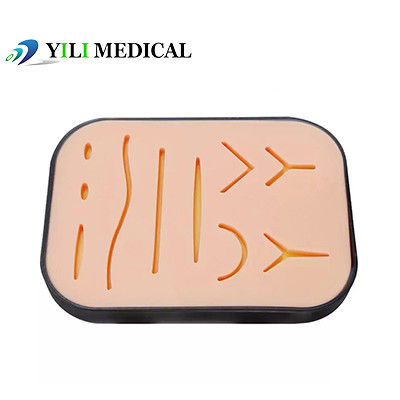 Επαγγελματική Σιλικόνη Δέρμα Suture Εφαρμογή Pad με κουτί για την χειρουργική πρακτική και την εκπαίδευση
